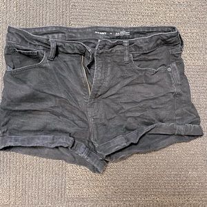 Black Old Navy Zip Up Jean Shorts Size 14